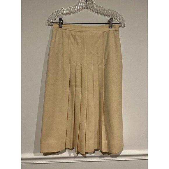 Vintage Y2K Preppy Wool Women’s Pleated Skirt 12 Cottagecore Retro Academia - Picture 1 of 6